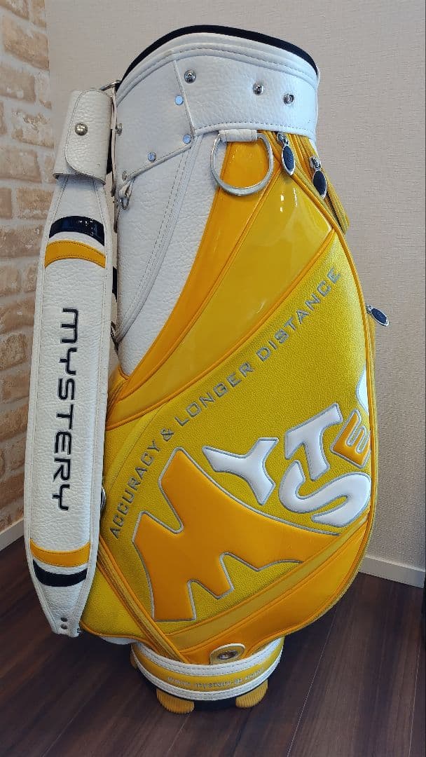 MYSTERY ミステリー キャディバッグ イエロー/ホワイト