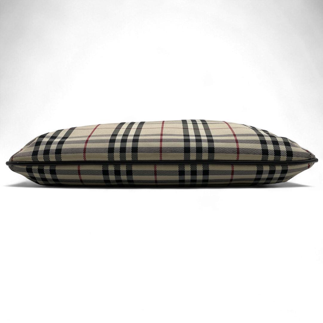 BURBERRY トートバッグ キャンバス レザー ノバチェック ロゴプレート