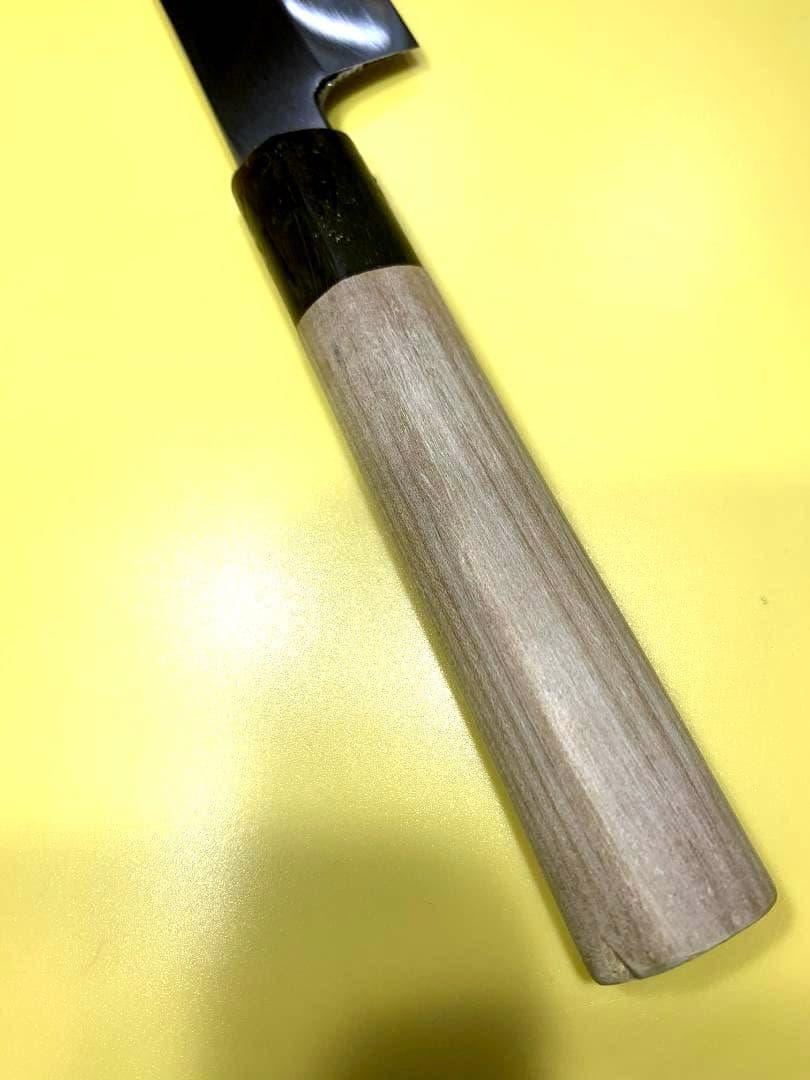 堺一文字光秀　鎌形薄刃包丁　本鍛錬　刃渡り19cm