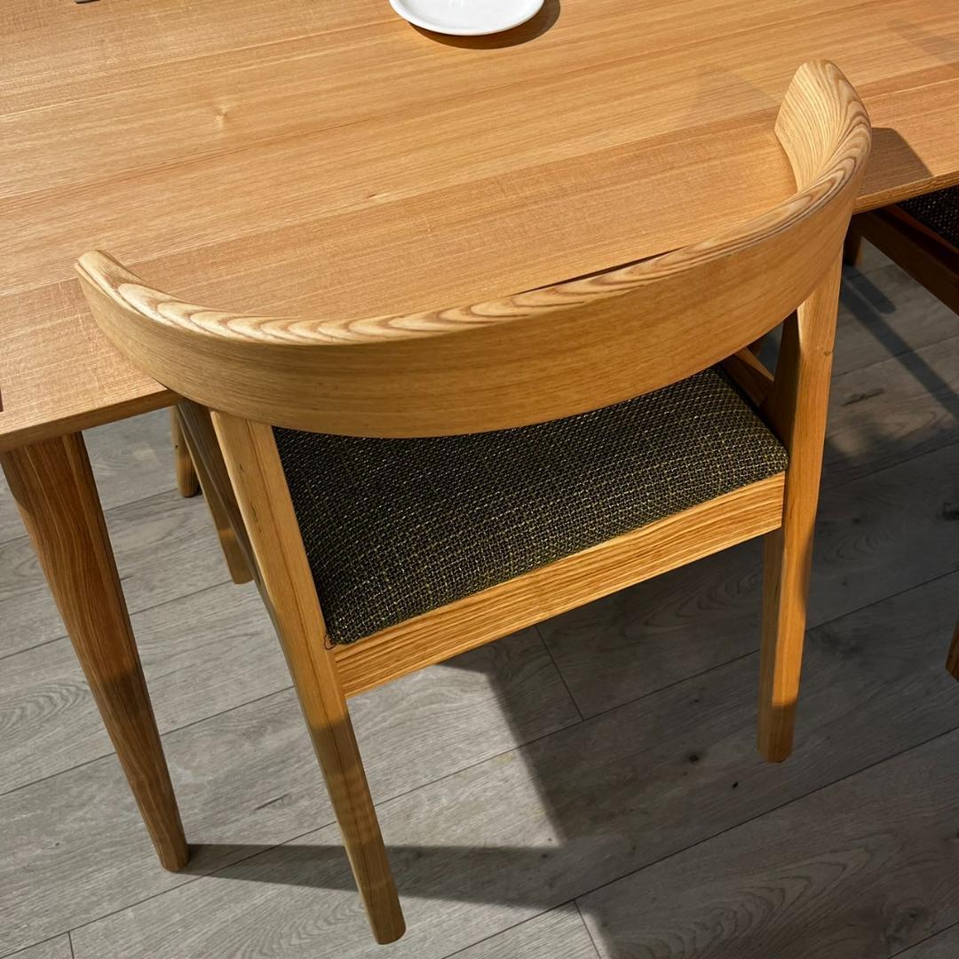 ロボット掃除機対応♪ ダイニングチェア 浮く グリーン HOC-541 N01