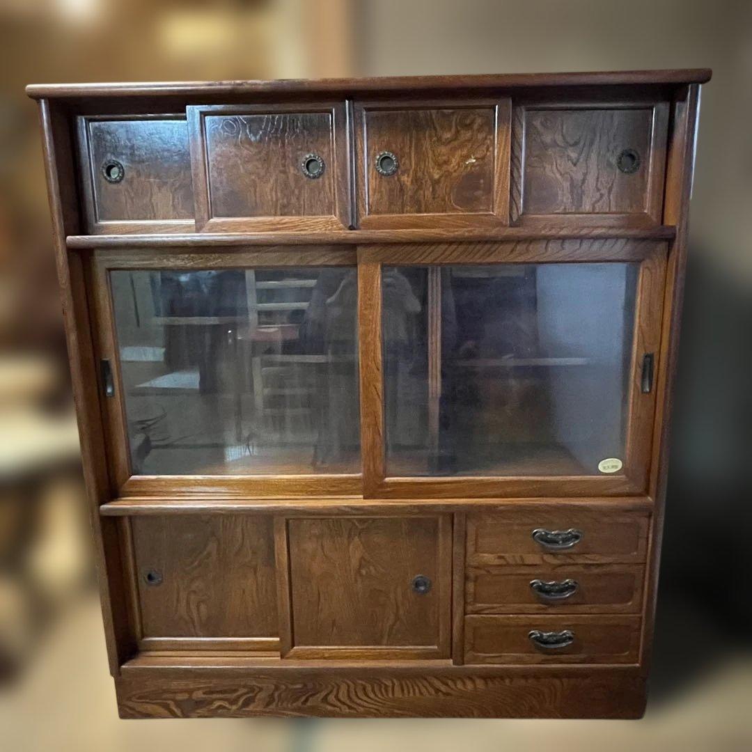 和家具 茶棚 サイドボード 水屋箪笥 木製収納