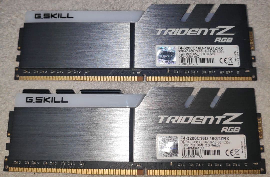 り*ー様 G.SKILL TRIDENT Z RGB DDR4-3200 16G