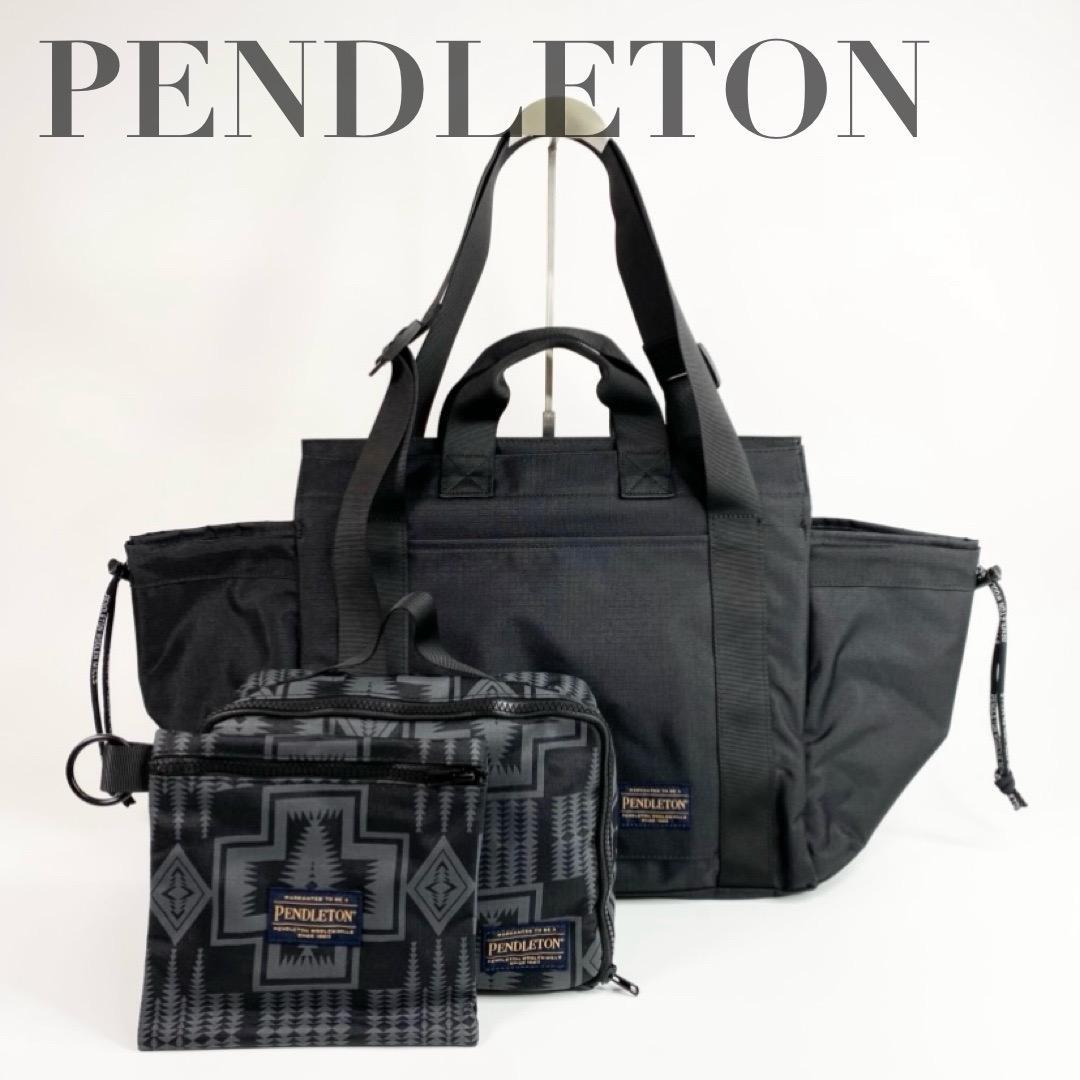 ペンドルトン マザーズバッグ 黒 PENDLETON×INABA MARIE