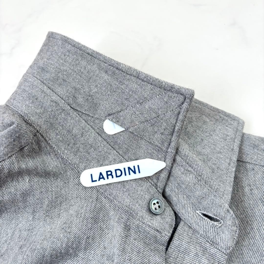 【美品】ラルディーニ ホリゾンタルカラー ネルシャツ 38 コンバーチブルカフス