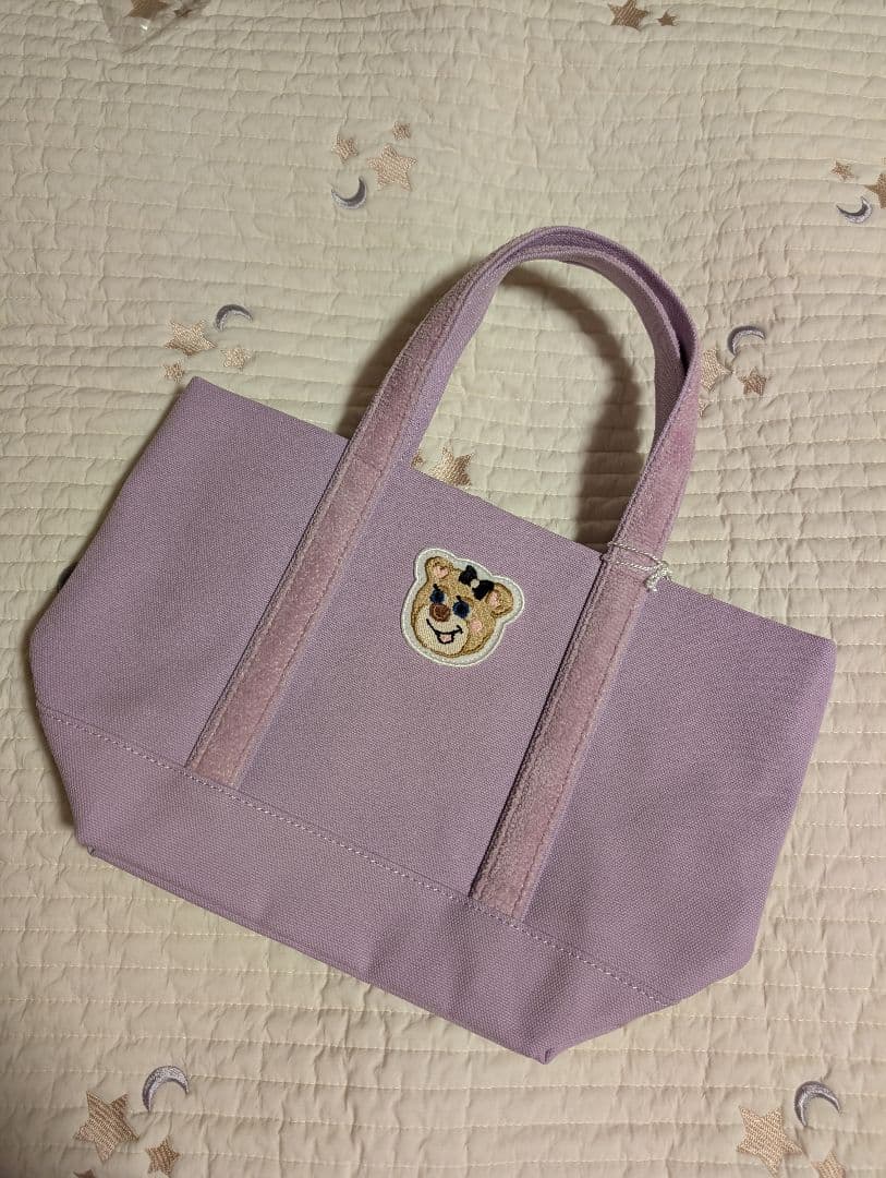 【新品】フェイラー　オールドテディ　ワッペントートバッグ　ペ-ルパ-プル小