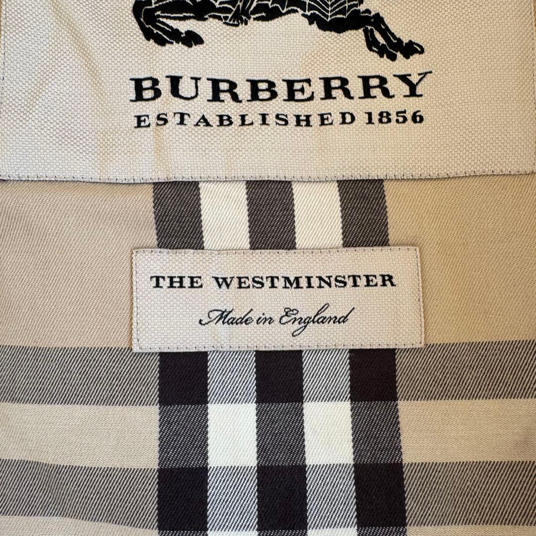 良品　バーバリー　ウェストミンスター　トレンチコート　ノバチェック　ベージュ　L
