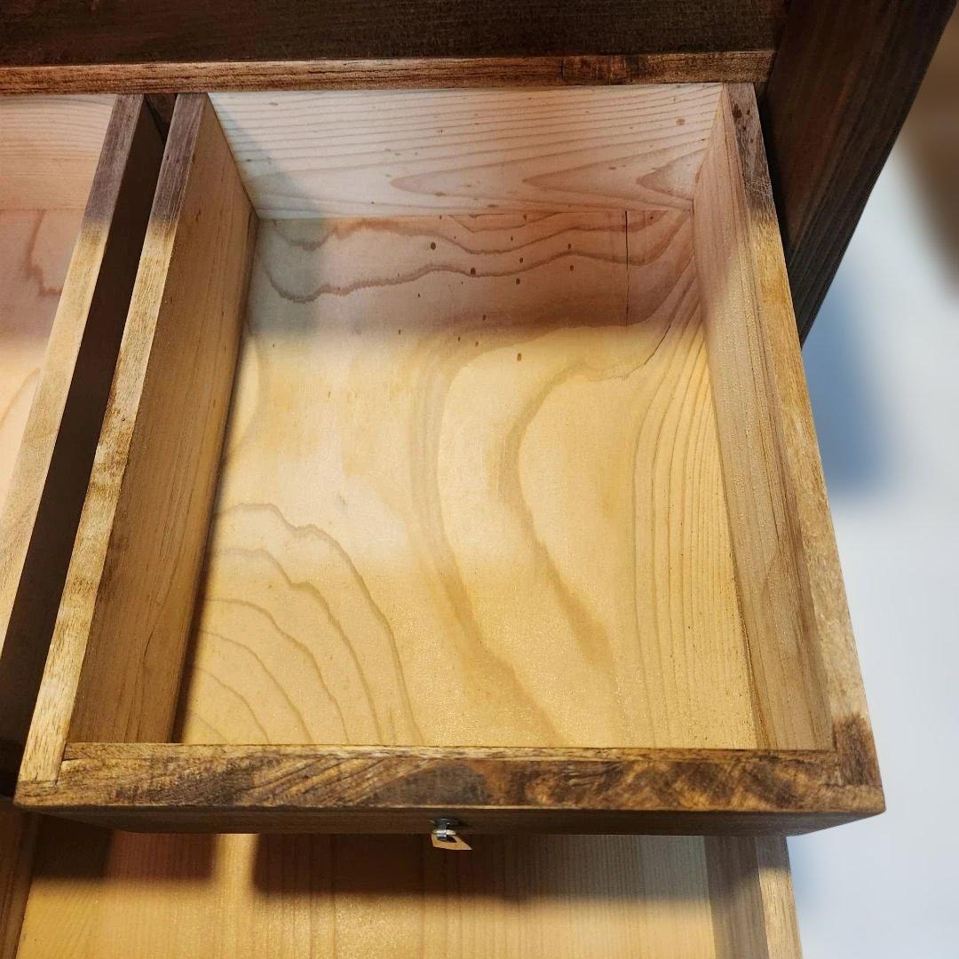 和ダンス リメイク キャビネット 割れないモールガラス風 昭和レトロ 一点物　１