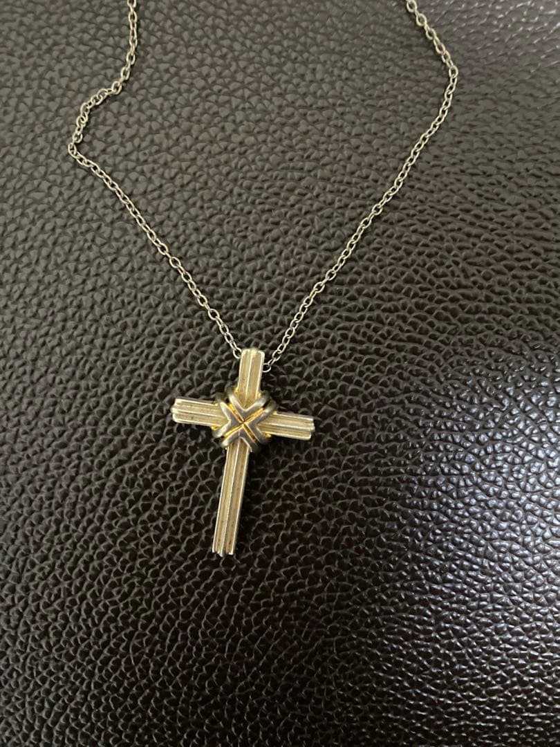 TIFFANY&Co. ティファニー ネックレス シグネチャー コンビ クロス