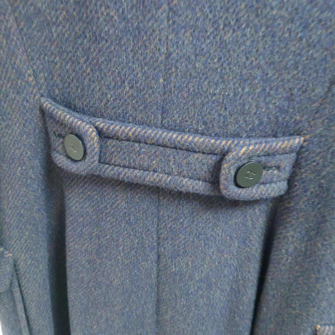 シャネルCHANEL　アンゴラカシミアロングコート※ボタン取れあり※