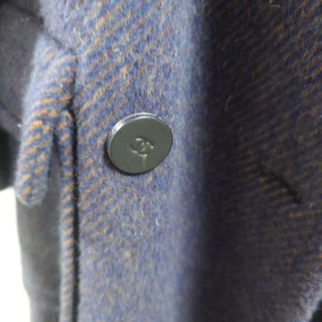 シャネルCHANEL　アンゴラカシミアロングコート※ボタン取れあり※