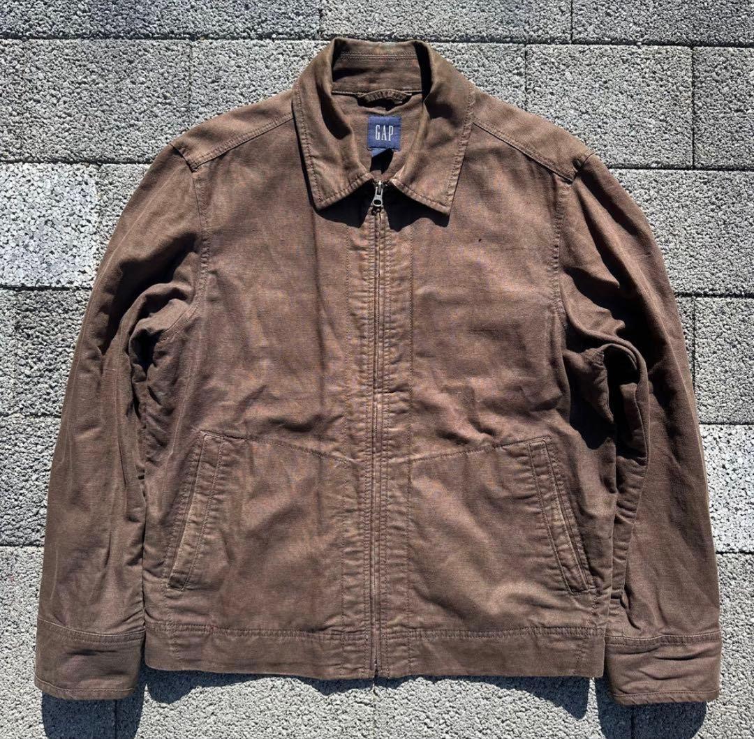 90's OLD GAP ジップアップ ジャケット スウィングトップ リネン