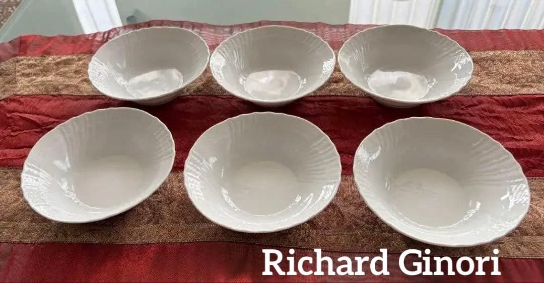 新品　リチャードジノリ ベッキオホワイト フルーツソーサー 15cm 6枚
