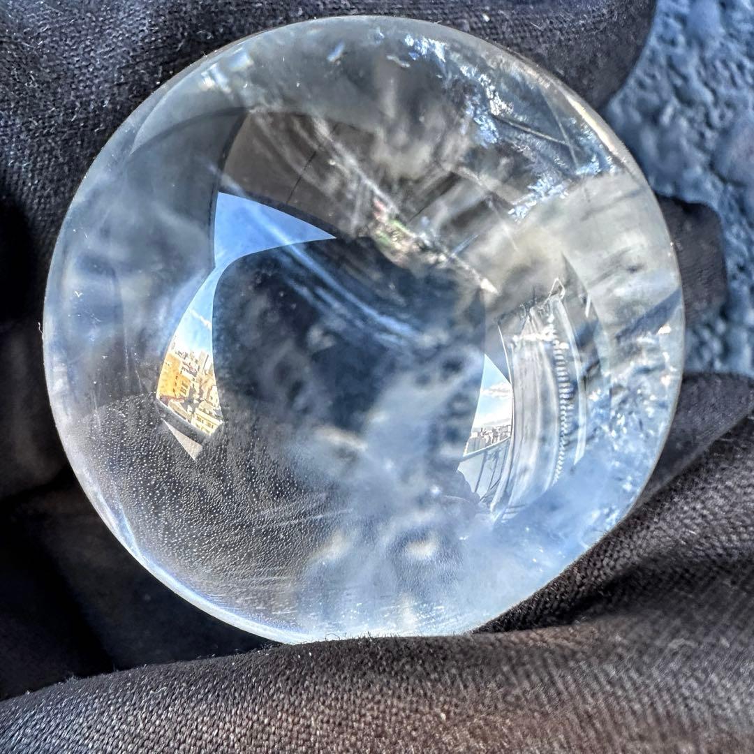 高透明度❗️レインボー☆ヒマラヤ ブルーエンジェルラダークォーツ丸玉A1303