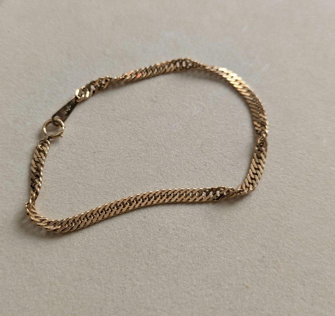 スクリューブレスレット　ツイストブレスレット　k18 17.5cm　4.6g