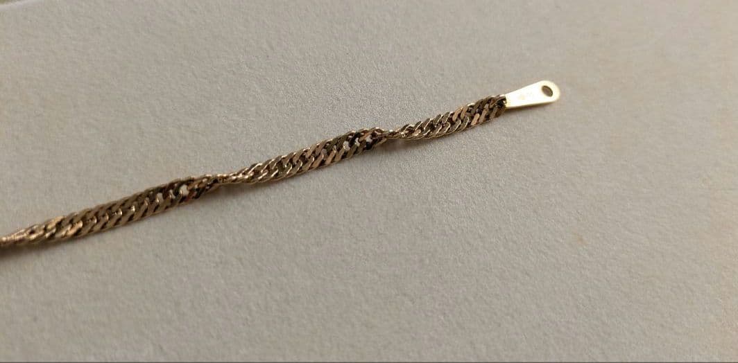 スクリューブレスレット　ツイストブレスレット　k18 17.5cm　4.6g