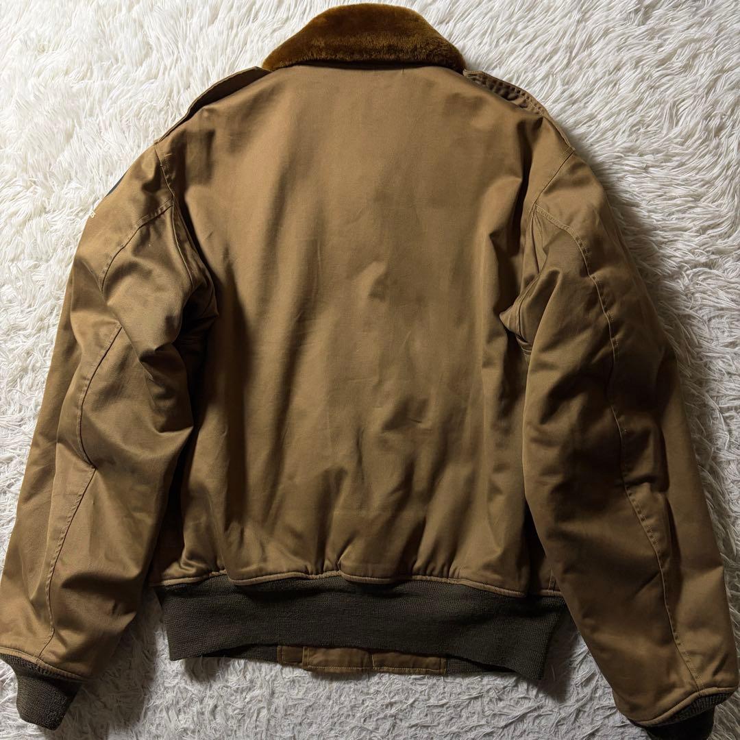 【雰囲気抜群】バズリクソンズ　フライトジャケット　B-10 襟ボア　カーキ　38
