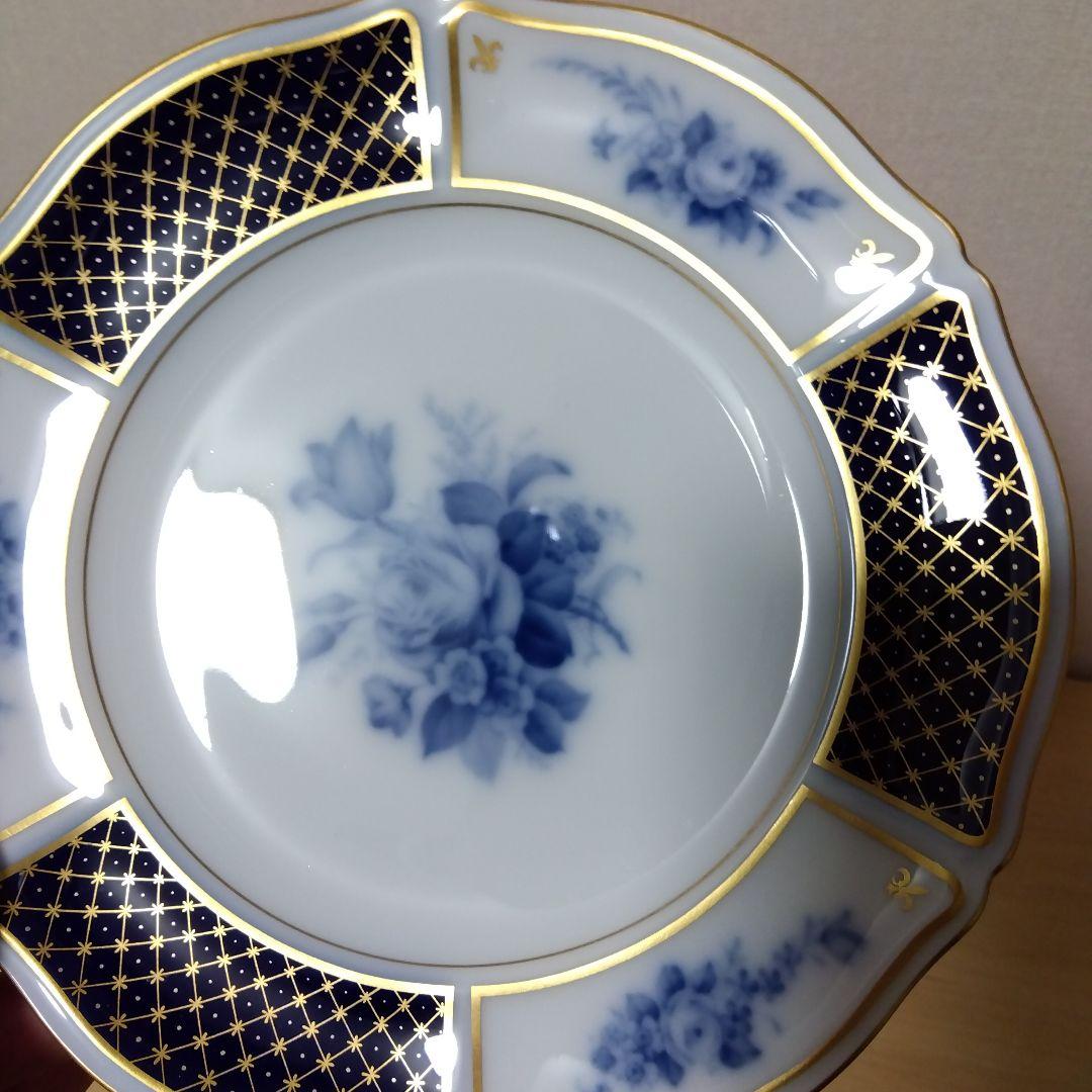 未使用　大倉陶園　ブルーインペリアル　21.4cm プレート 2枚 ペア