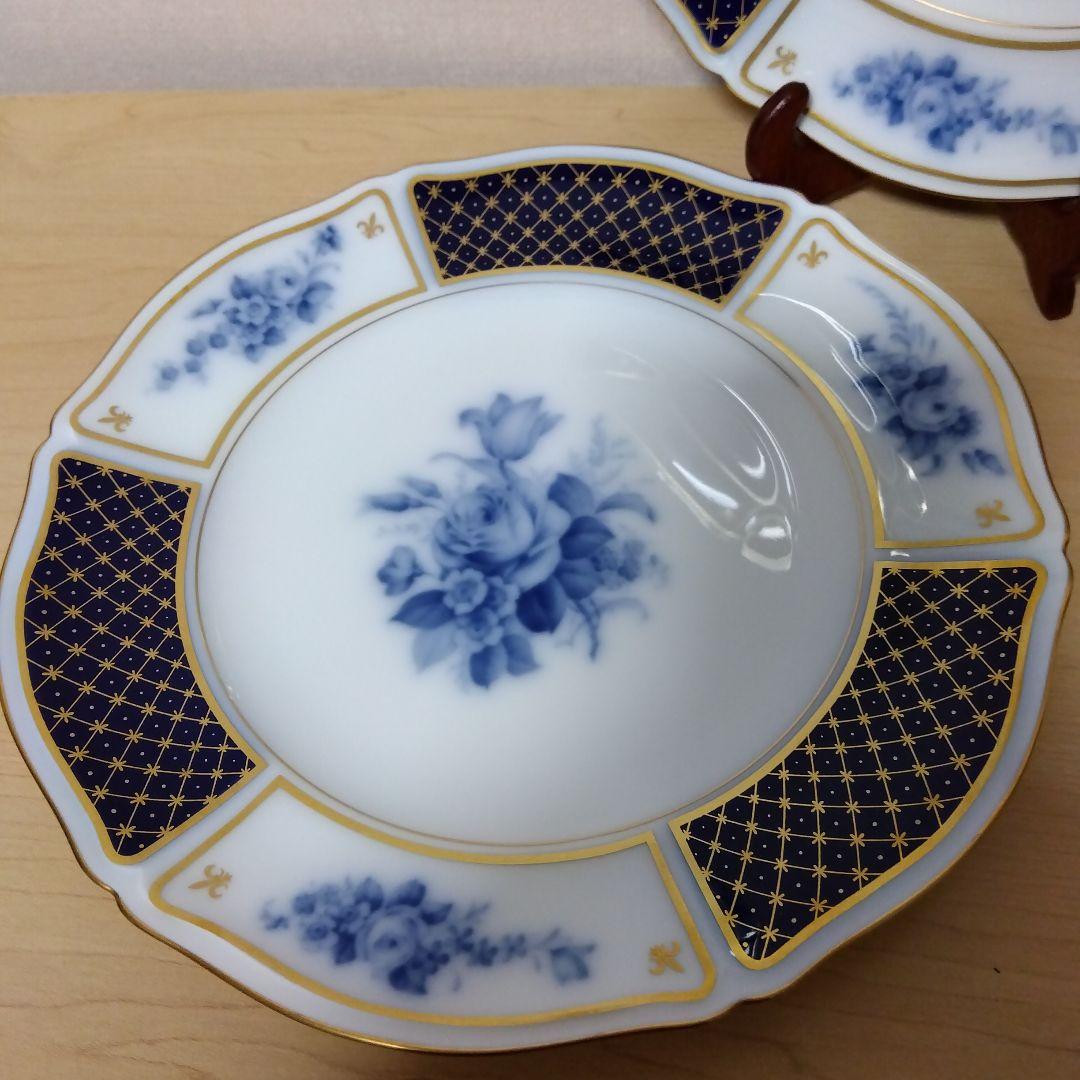 未使用　大倉陶園　ブルーインペリアル　21.4cm プレート 2枚 ペア
