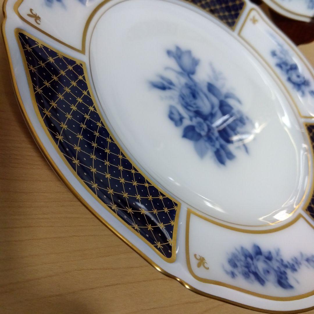 未使用　大倉陶園　ブルーインペリアル　21.4cm プレート 2枚 ペア