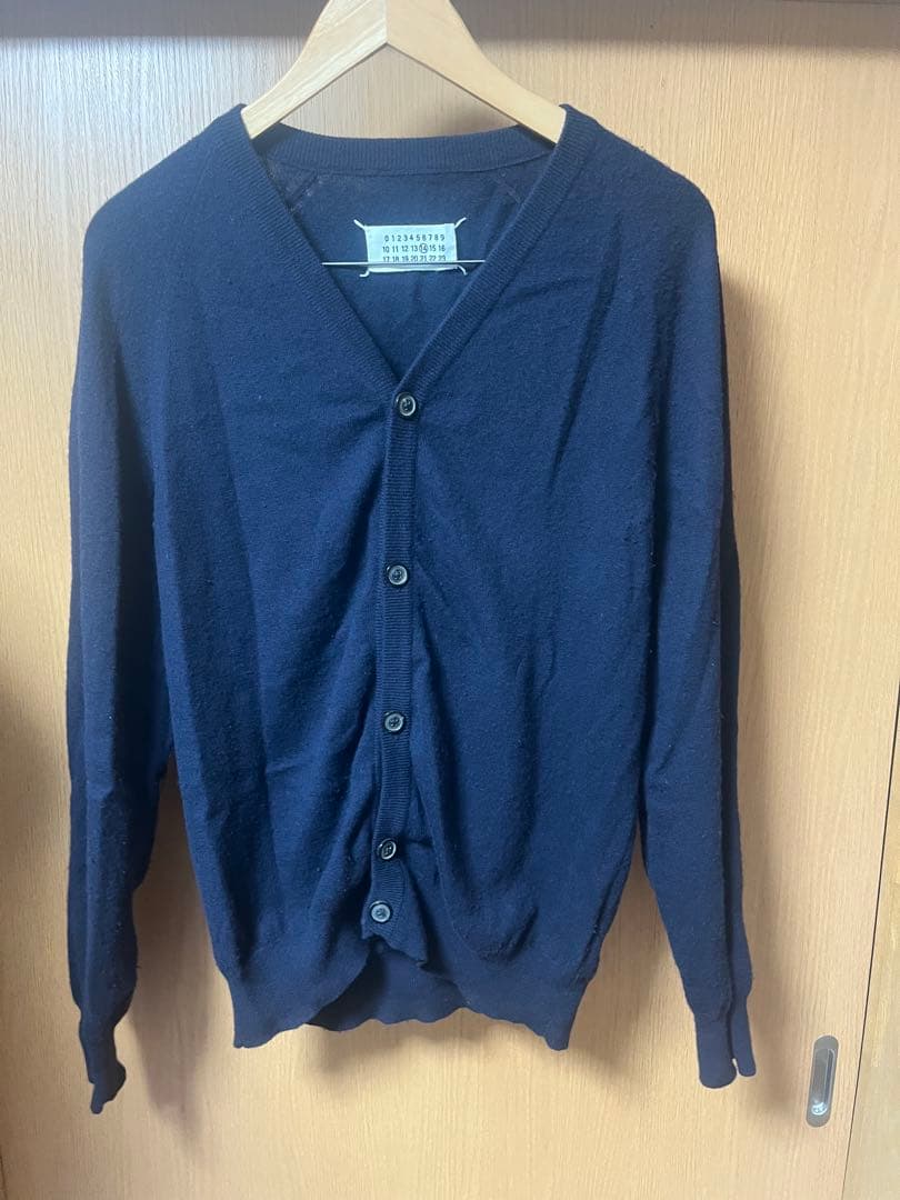 マルタンマルジェラ　レザーエルボーパッチカーディガン