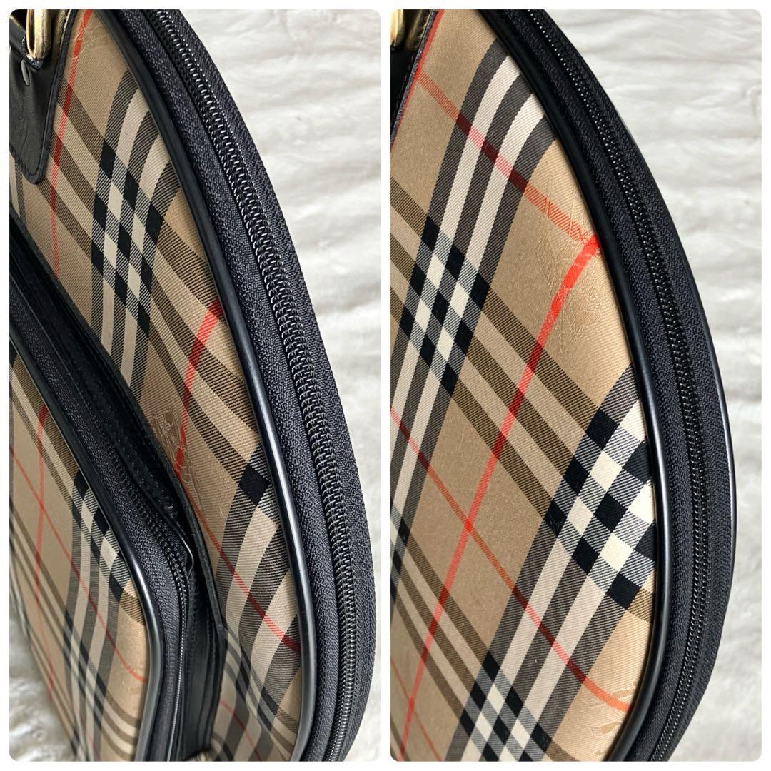 希少 超美品 バーバリーズ ノバチェック シャドーホース ガーメントバッグ