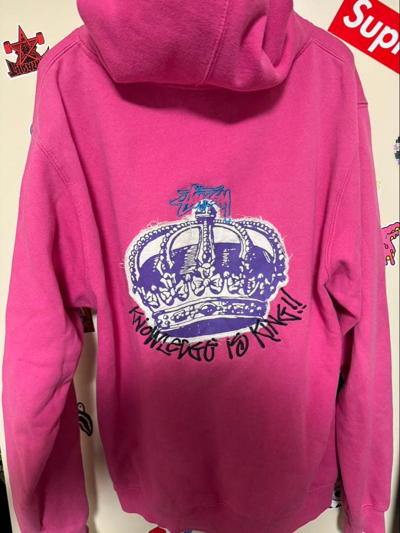 old stussyジップパーカー