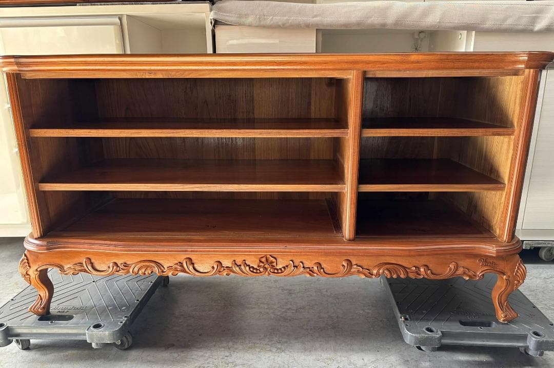 渡辺家具 最高級 天然木 ローチェスト、約80kg 幅144cm Used/美品