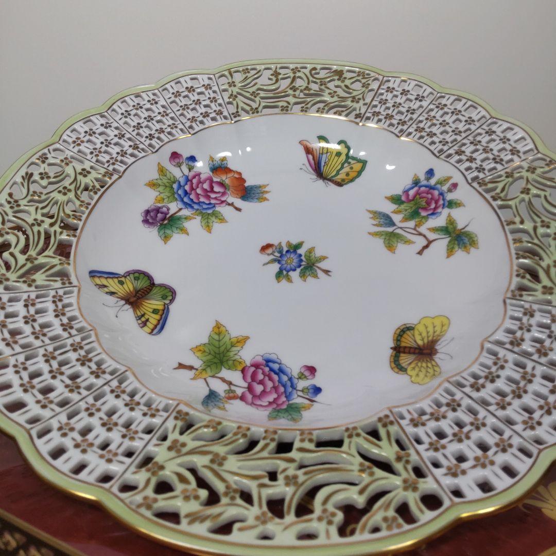 ヘレンド オープンワーク ブーケ プレート 皿 壁掛け インテリア