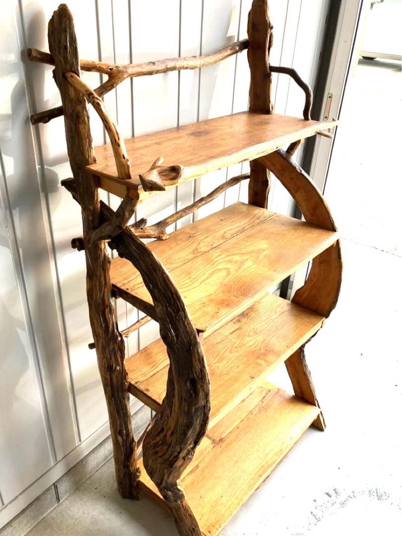 流木本棚4段ハンドメイド