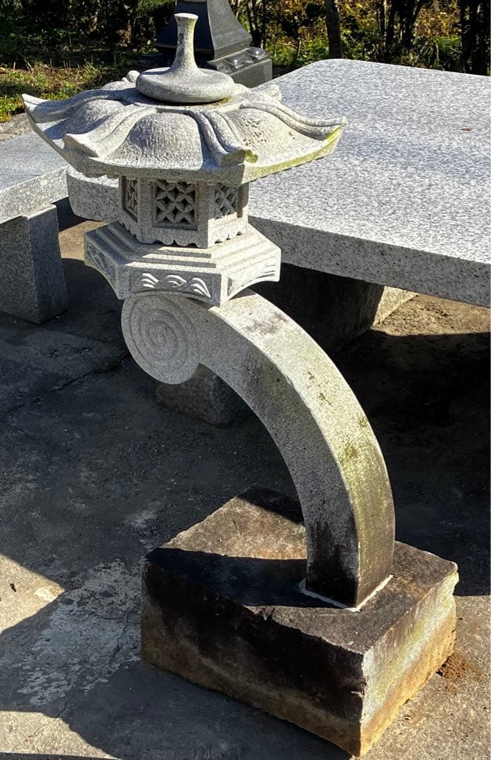【引き取り限定】蘭渓型 石灯籠 らんけい型／庭園灯籠／和風庭園／ガーデン置物