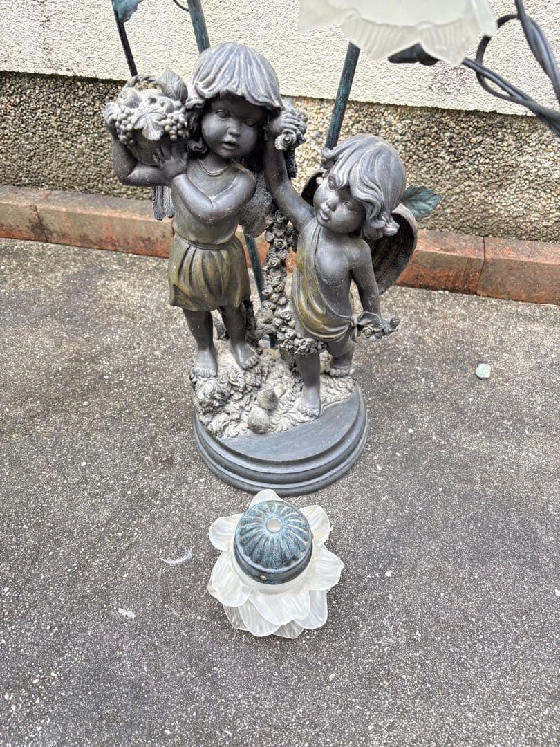 天使の置物ランプ　アンティーク