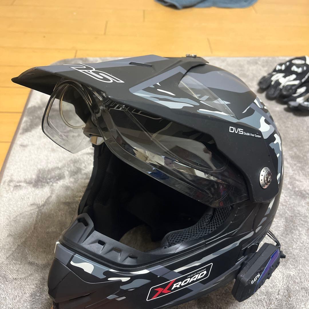 WINS X-ROAD ハイブリッドヘルメット DVS ダブルバイザーXL