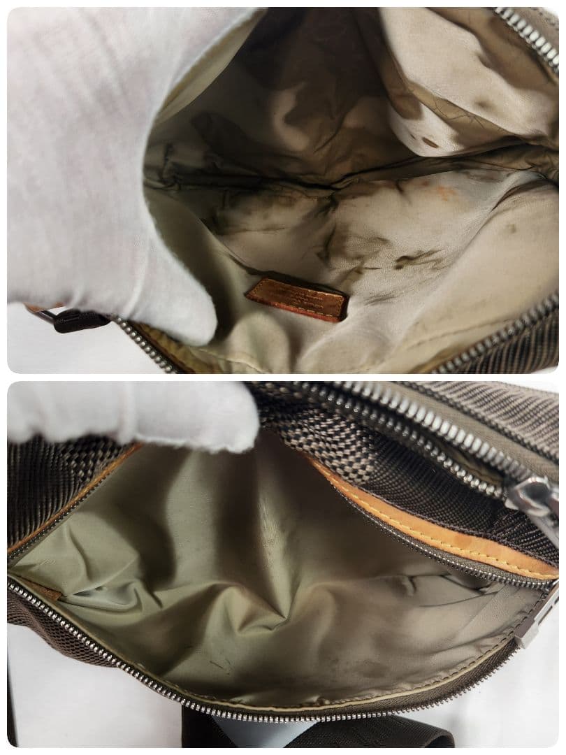 【良品】ルイヴィトン ダミエ ジェアン ボディバッグ レザー キャンバス カーキ