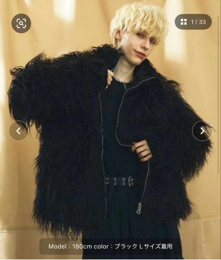 shoowtime ボリュームフェイクファーオーバーサイズブルゾン　Lサイズ