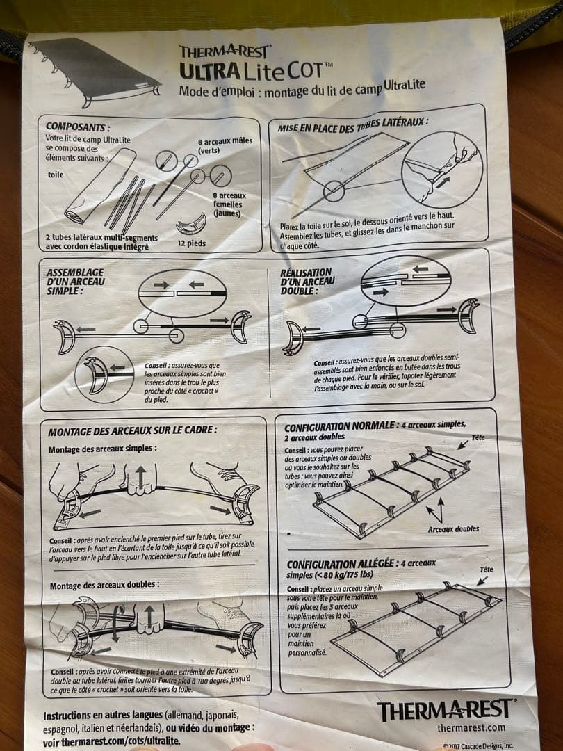 サーマレスト ラグジュアリーライト ウルトラライトコット