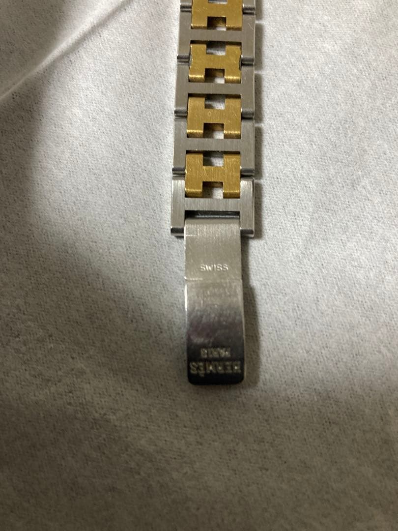 HERMES アナログ時計 シルバー/ゴールド