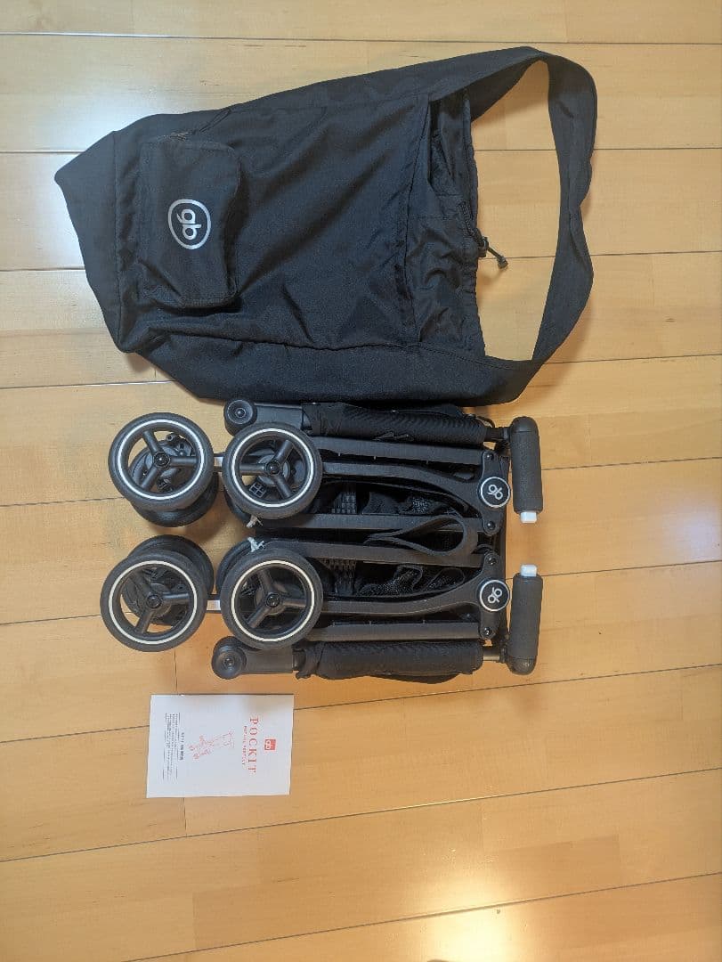 gb 折りたたみ式ベビーカー ブラック　ポキット