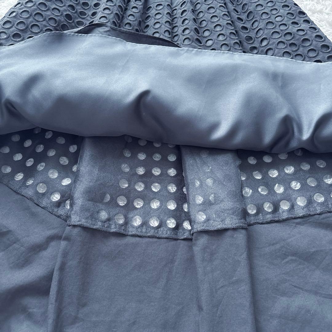 【新品タグ付き】アドーア アイレット エンブロイダリー スカート ロング 黒 Ｍ