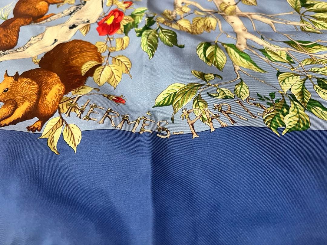 【タグ付き】HERMES シルクスカーフ