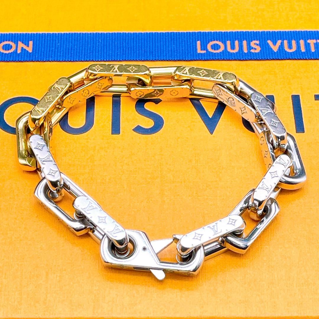 ◇ルイヴィトン◇M1555L モノグラム チェーン ブレスレット L 51.0g
