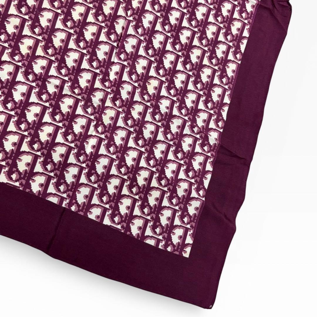 クリスチャンディオール エンジ トロッター柄 大判スカーフ スカーフ