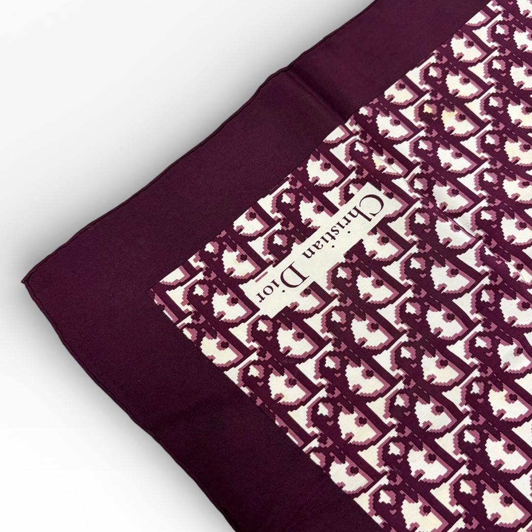 クリスチャンディオール エンジ トロッター柄 大判スカーフ スカーフ