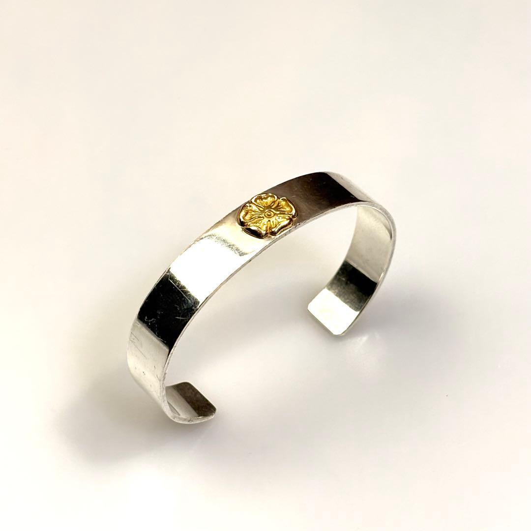 TADY&KING SV925 K18 バングルGPローズ 平打ち バングル