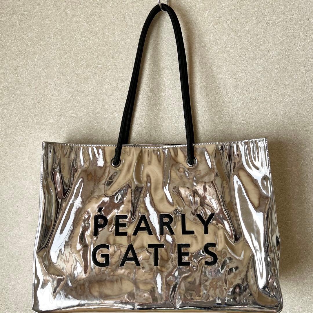 PEARLY GATES ロッカーバッグ　シルバー　トートバッグ
