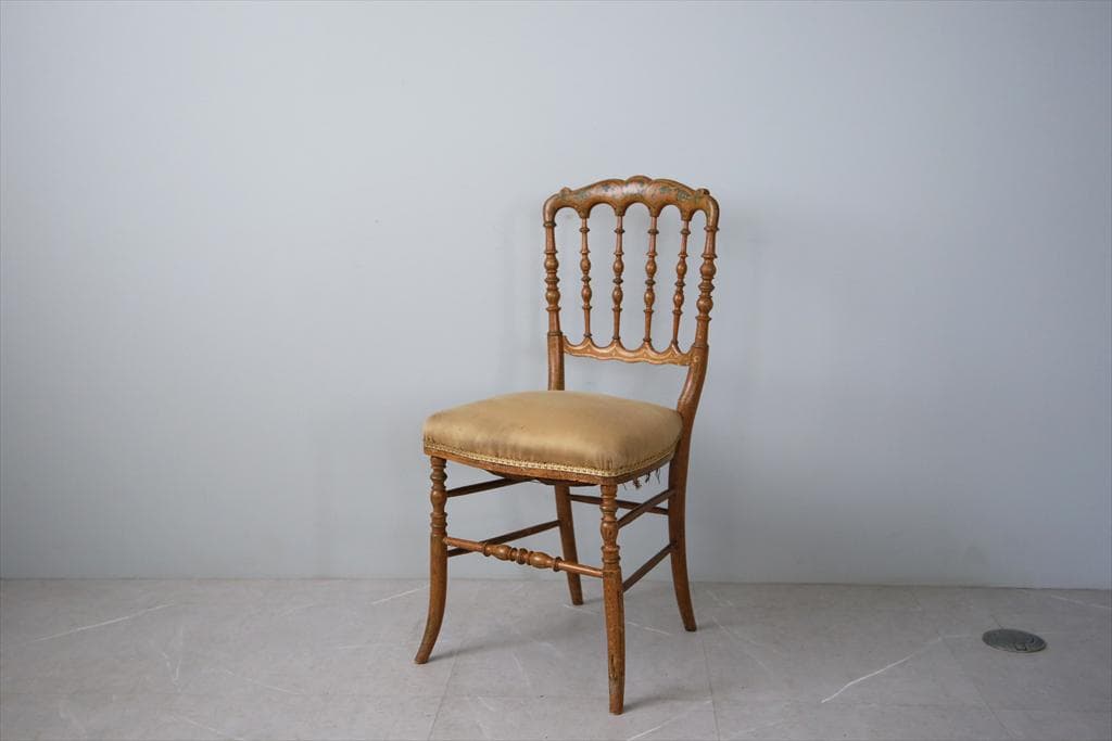 フランスアンティーク木製ナポレオンチェア/ダイニングイス椅子(90-219-1)