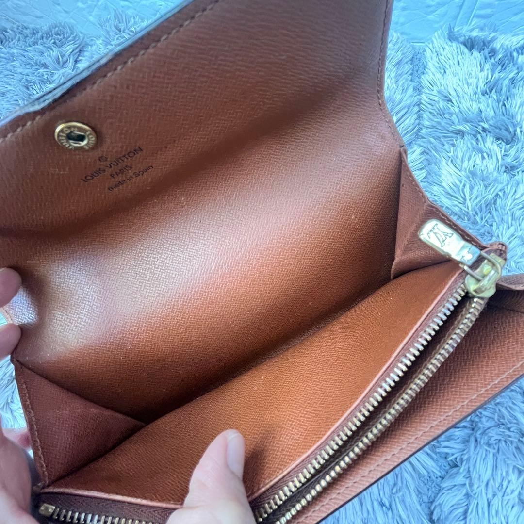 ルイヴィトン　長財布　モノグラム　ポルトモネクレディ　ブラウン