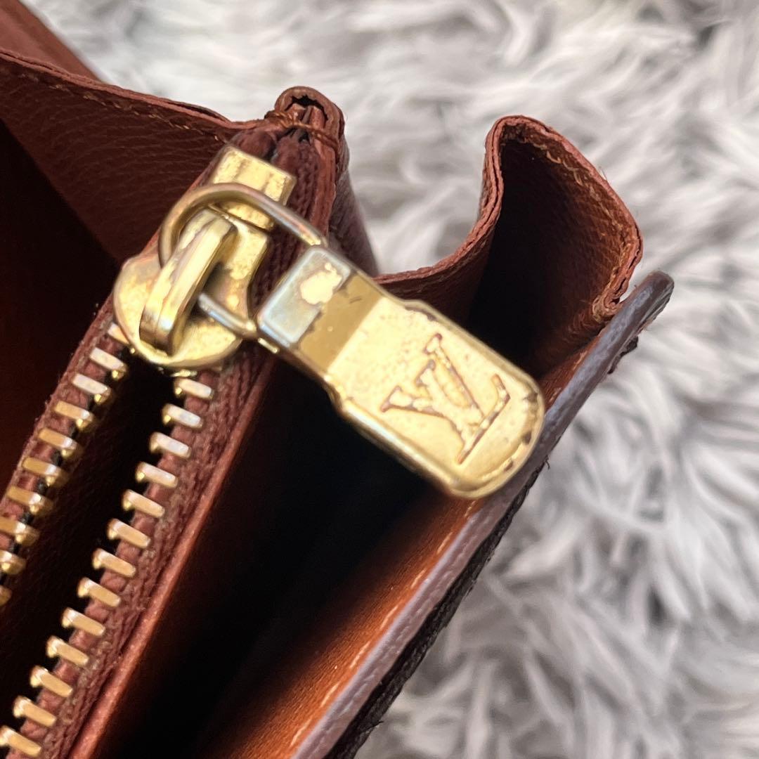 ルイヴィトン　長財布　モノグラム　ポルトモネクレディ　ブラウン