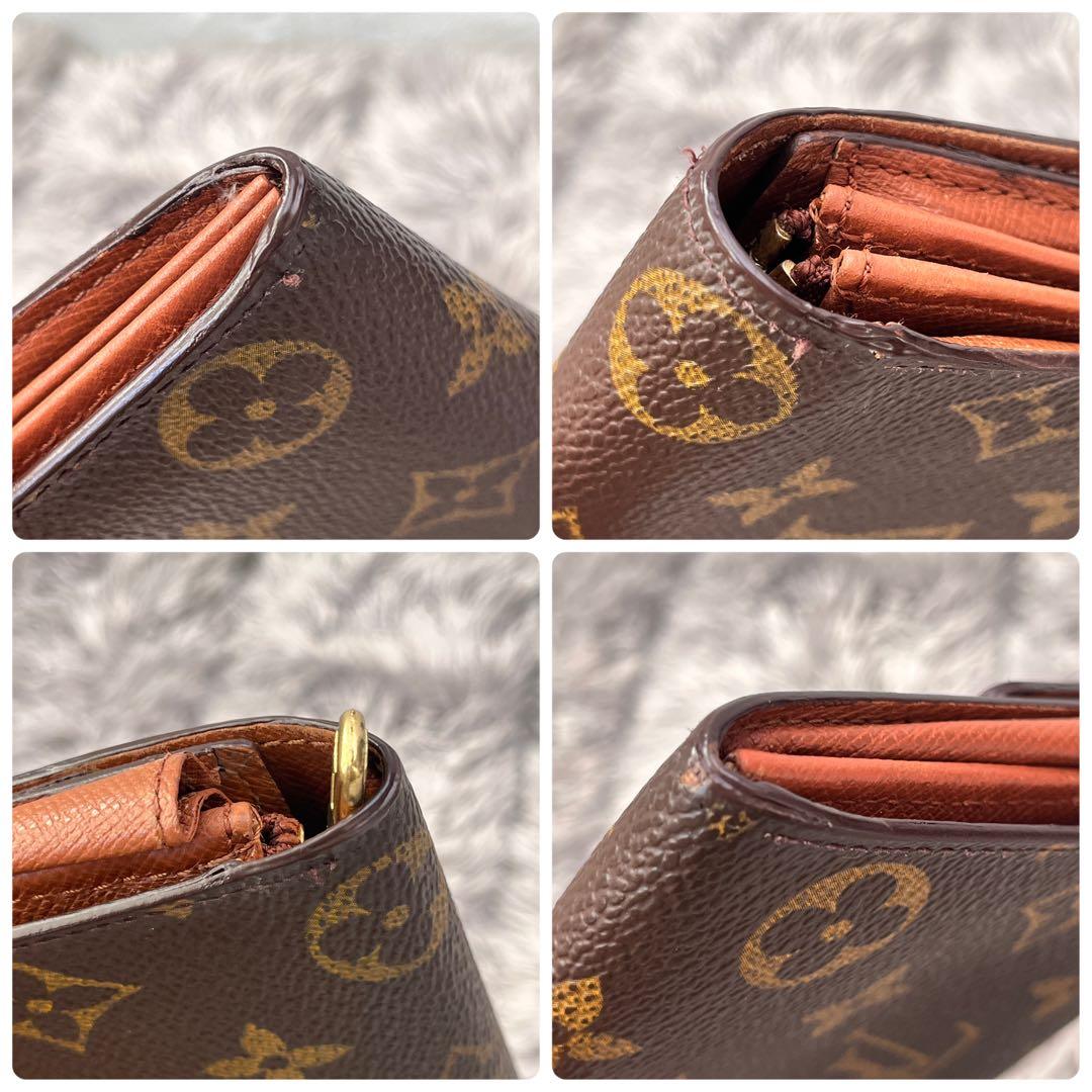 ルイヴィトン　長財布　モノグラム　ポルトモネクレディ　ブラウン