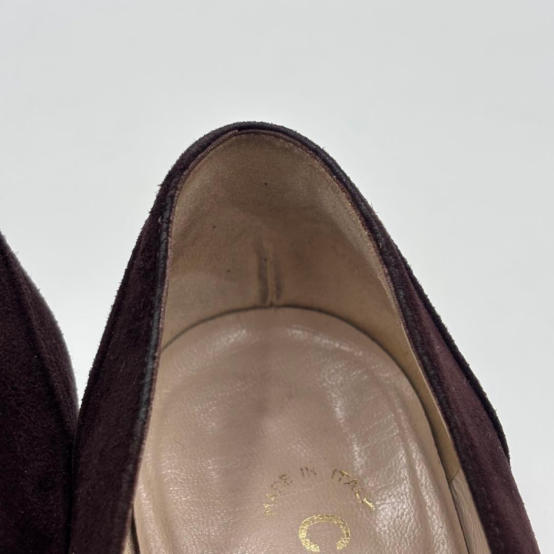 CHANEL シャネル ココマーク スエード パンプス　太ヒール 37 約24㎝