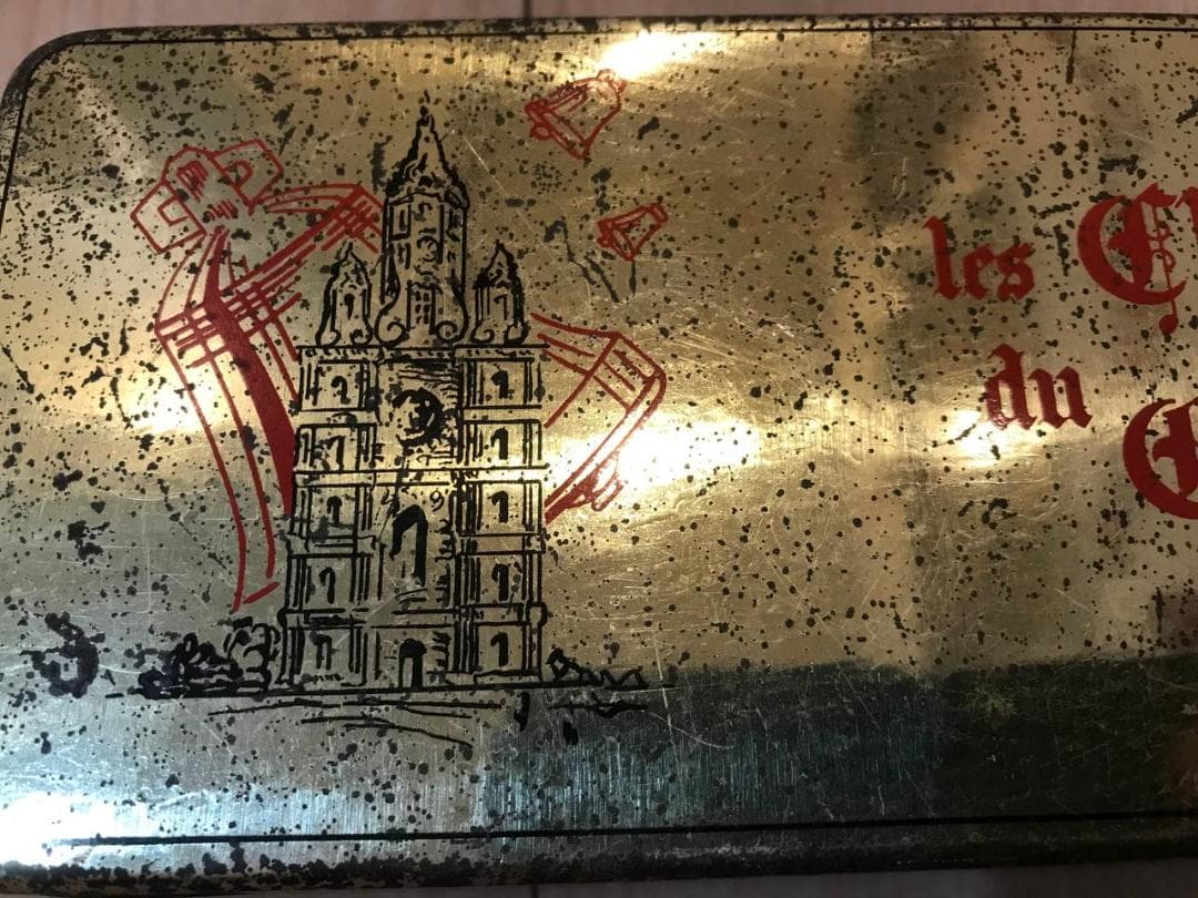 ブリキ缶　【レア！】年代不明　フランス　カリヨンの鐘